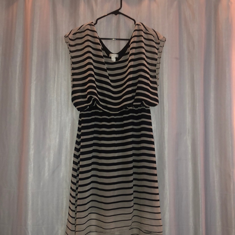 Charming Charlie Striped high-low dress